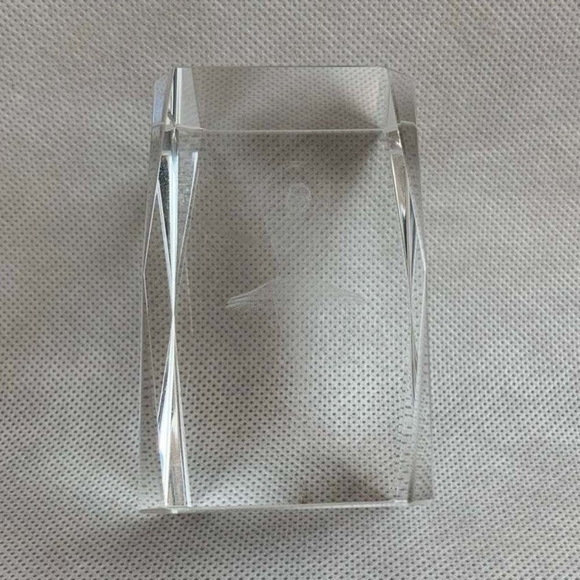 NIB Paperweight Crystal Glass 3D Laser Etched Dancing BALLERINA Paperweight Gift - Picture 3 of 4